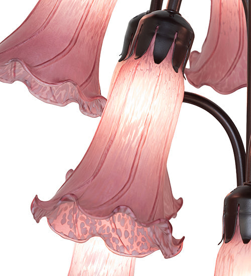 60"H Meyda Lavender Tiffany Pond Lily 12 LT Floor Lamp | 15975