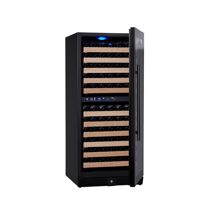 100 Bottle Upright Dual Zone Wine Fridge For Home - KingsBottle KBU100DX