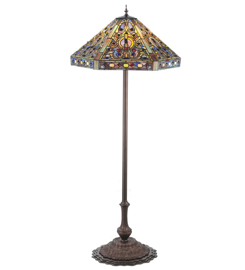 58" Meyda High Tiffany Elizabethan Floor Lamp | 107863