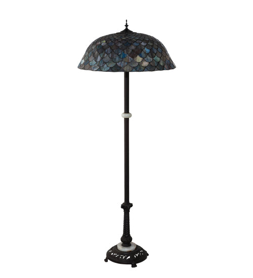 62" Meyda High Tiffany Fishscale Floor Lamp | 108588