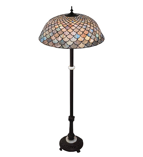 62" Meyda High Tiffany Fishscale Floor Lamp | 108588