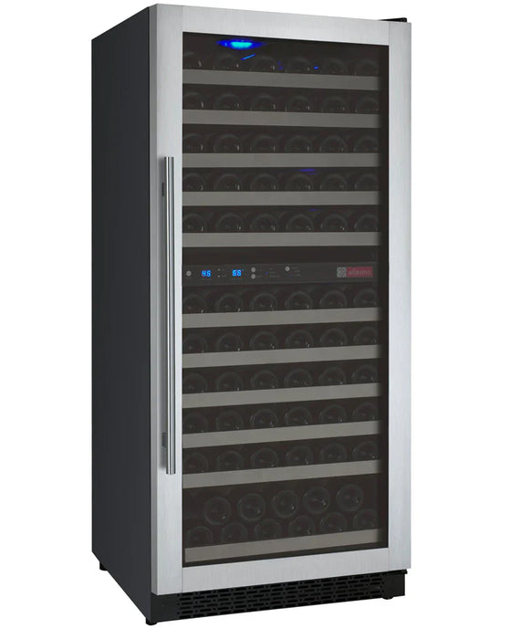 Allavino 24" Wide FlexCount II Tru-Vino 121 Bottle Dual Zone Stainless Steel Wine Refrigerator