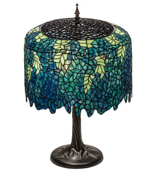 28" Meyda High Tiffany Wisteria Table Lamp | 118689