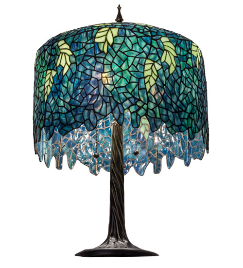 28" Meyda High Tiffany Wisteria Table Lamp | 118689