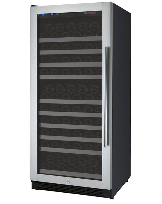 Allavino 24" Wide FlexCount II Tru-Vino 128 Bottle Single Zone Stainless Steel Wine Refrigerator