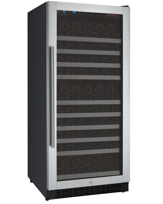 Allavino 24" Wide FlexCount II Tru-Vino 128 Bottle Single Zone Stainless Steel Wine Refrigerator