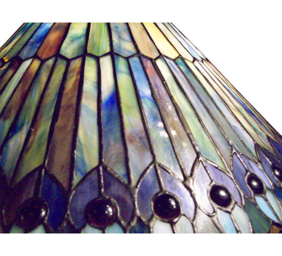 31"W Meyda Tiffany Jeweled Peacock 6 LT Chandelier | 12271