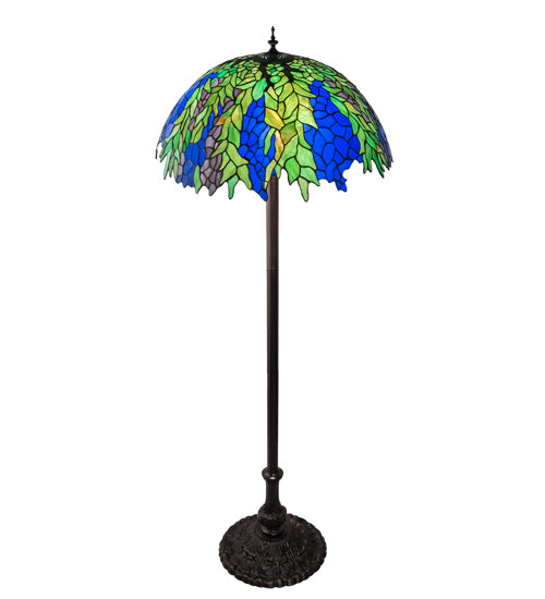 62" Meyda High Tiffany Honey Locust Floor Lamp | 122833