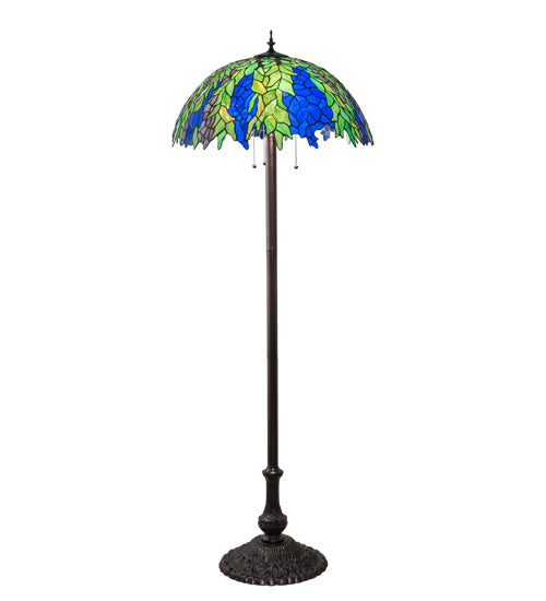 62" Meyda High Tiffany Honey Locust Floor Lamp | 122833