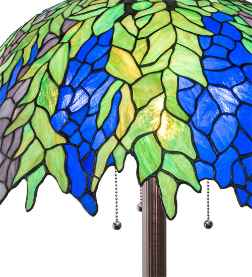 62" Meyda High Tiffany Honey Locust Floor Lamp | 122833