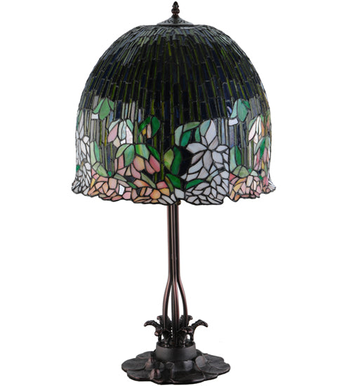 32"H Meyda Tiffany Flowering Lotus Table Lamp | 138581