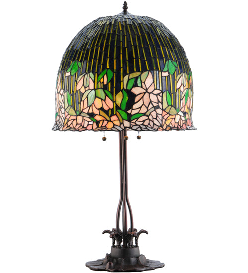 32"H Meyda Tiffany Flowering Lotus Table Lamp | 138581