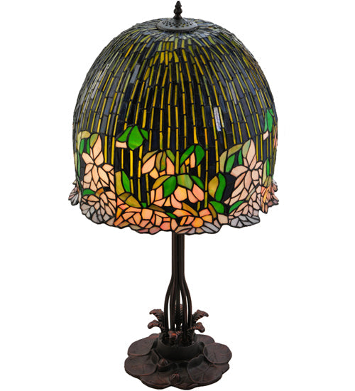 32"H Meyda Tiffany Flowering Lotus Table Lamp | 138581