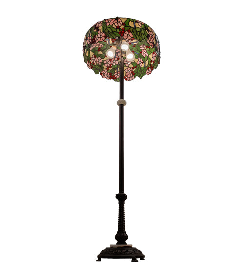 62" Meyda High Tiffany Cherry Blossom Floor Lamp | 148875