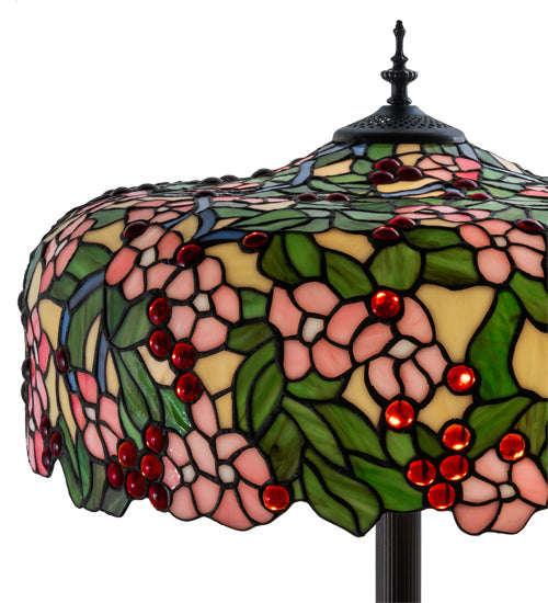 62" Meyda High Tiffany Cherry Blossom Floor Lamp | 148875