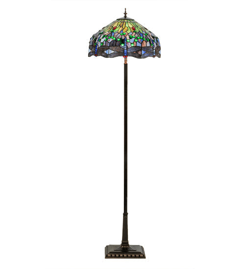 67"H Meyda Tiffany Hanginghead Dragonfly Floor Lamp | 151154