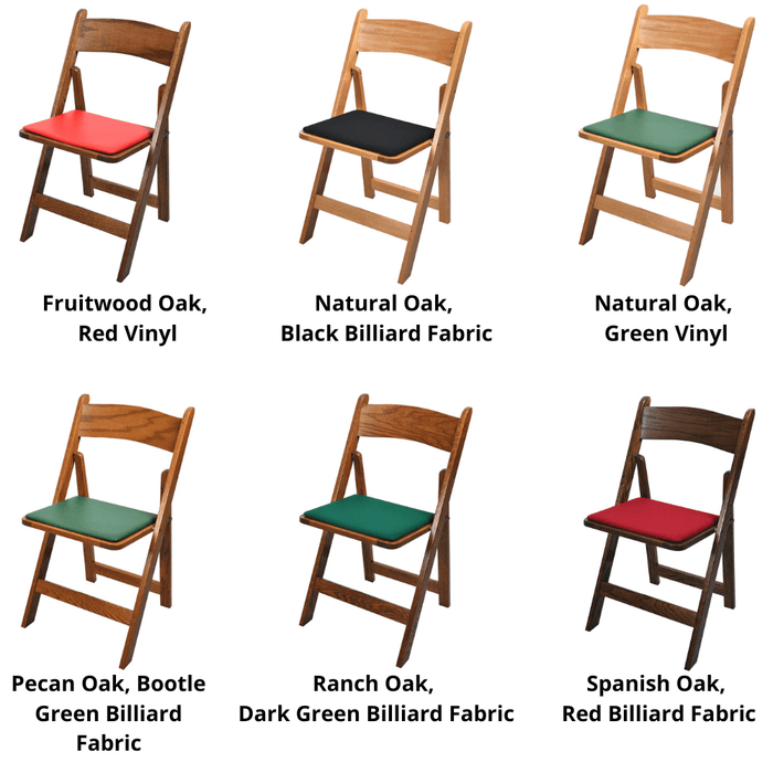 Kestell Oak Folding Poker Chairs Set