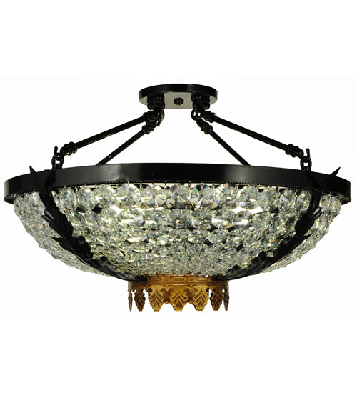 24" Wide Chrisanne Crystal Flushmount | 245004