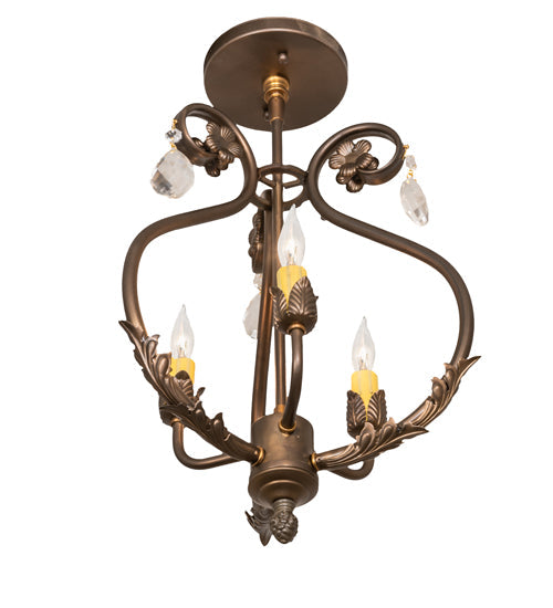 12" Wide Antonia 3 Light Chandelier