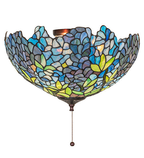 16" Meyda Tiffany Wide Wisteria Fan Light Fixture | 263354