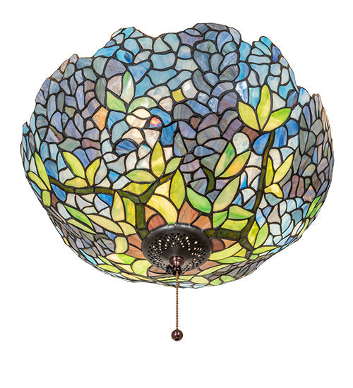 16" Meyda Tiffany Wide Wisteria Fan Light Fixture | 263354