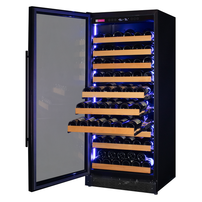 Allavino Reserva Series 119 Bottle 55" Tall Single Zone Black Glass Wine Refrigerator