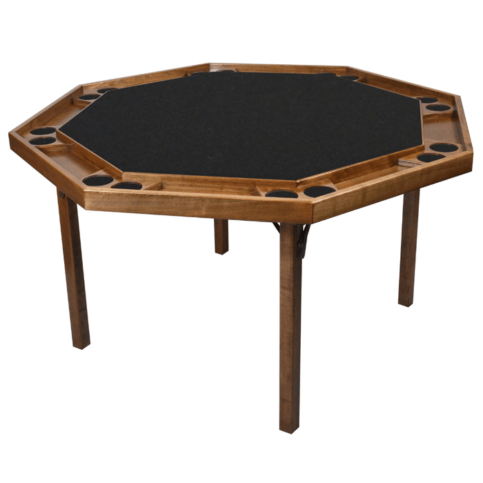 Kestell 8 Player 57" Oak Contemporary Folding Poker Table