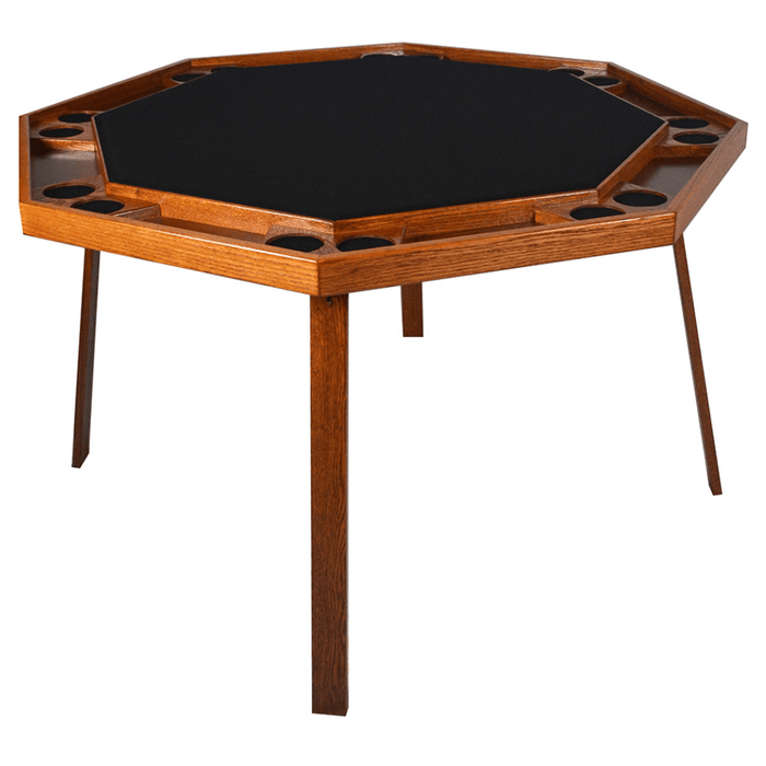 Kestell 8 Player 52" Oak Folding Poker Table