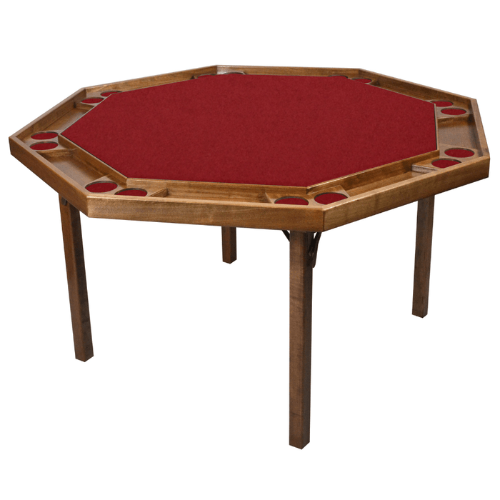 Kestell 8 Player 57" Oak Contemporary Folding Poker Table