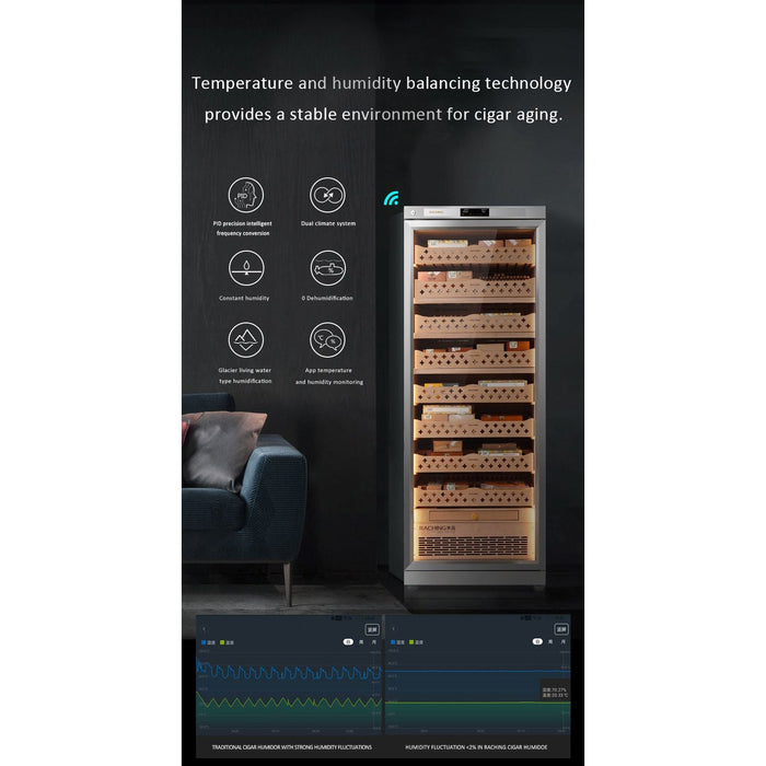 RACHING CT48A Electric Cigar Humdor Cabinet 4000 Cigar Capacity