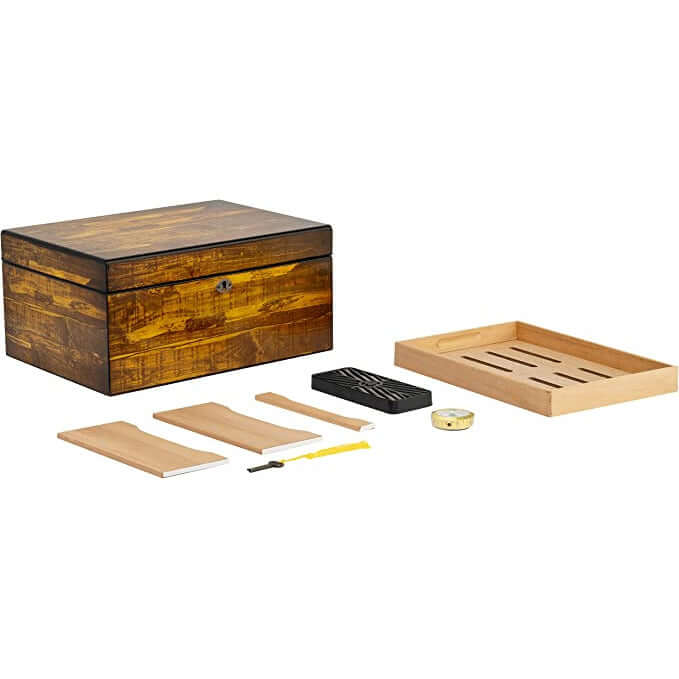 Adirondack (Sm) Desktop Cigar Humidor | Holds 50 Cigars