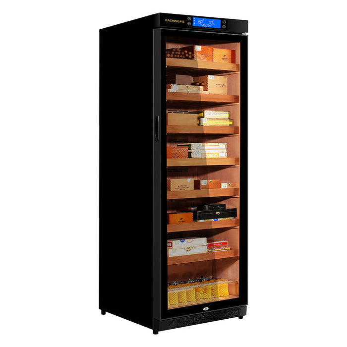 RACHING C380A Electric Cigar Humidor Cabinet Glass Door 2000 Cigar Capacity