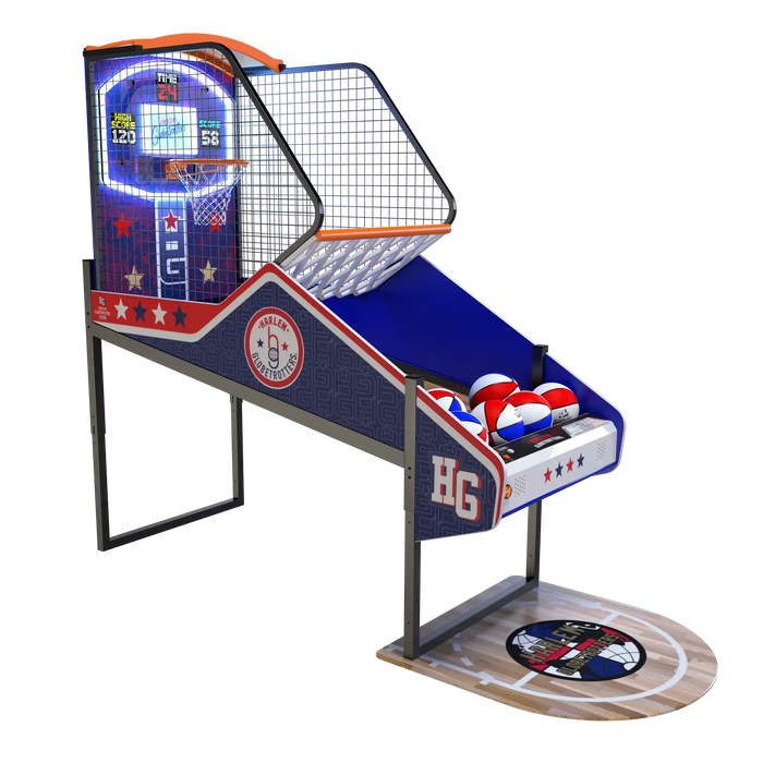 Classic Harlem Globetrotters 8 Foot Basketball Arcade Game