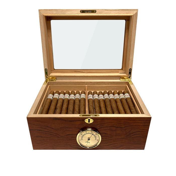 Milano Glass Top Cigar Humidor | Holds 100 Cigars