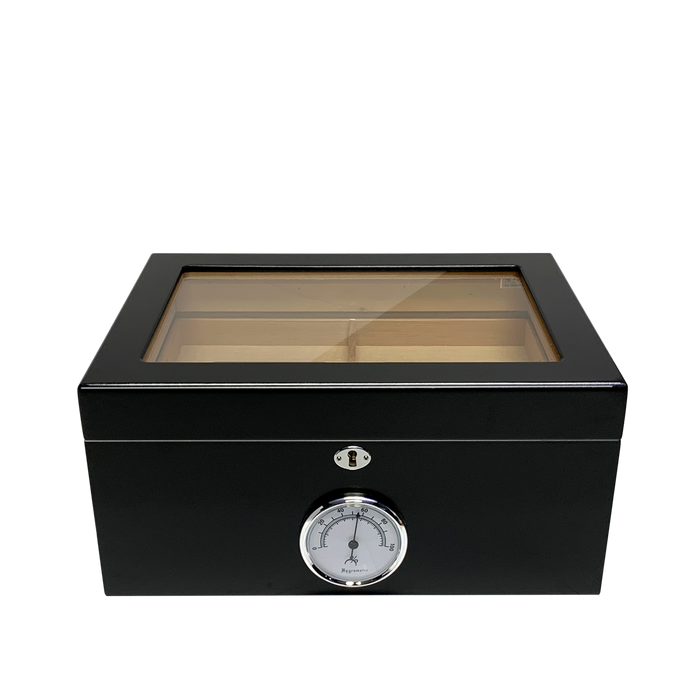 Bally Black Desktop Cigar Humidor | Holds 100 Cigars