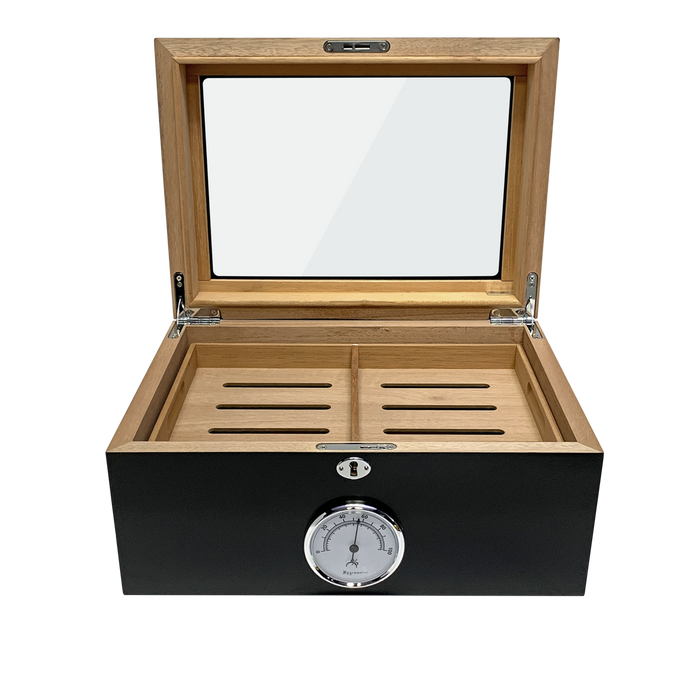 Bally Black Desktop Cigar Humidor | Holds 100 Cigars