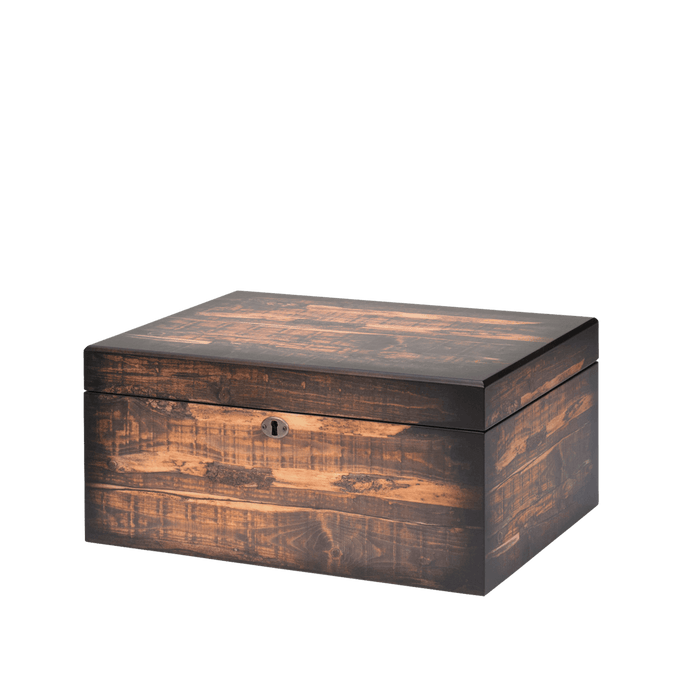 Adirondack Desktop Cigar Humidor w/ Reclaimed Wood | Holds 100 Cigars