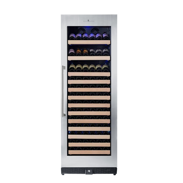 166 Bottle Large Wine Cooler Refrigerator Drinks Cabinet - KingsBottle KBU170WX