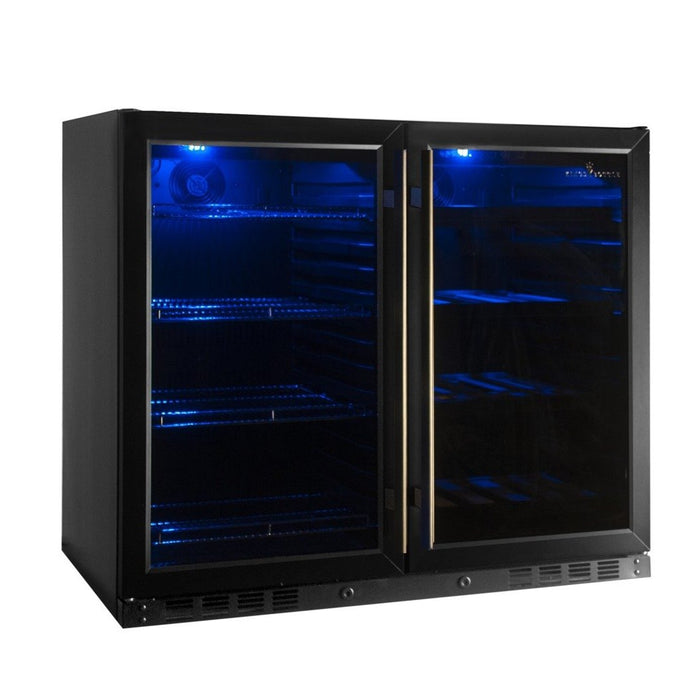 39 Inch Under Counter Wine And Beer Fridge Combo - KingsBottle KBU28LRX