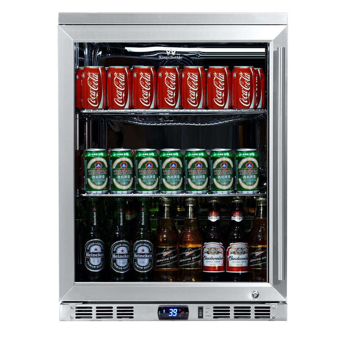 24 Inch Under Counter Beer Cooler Drinks Stainless Steel - KingsBottle KBU55M