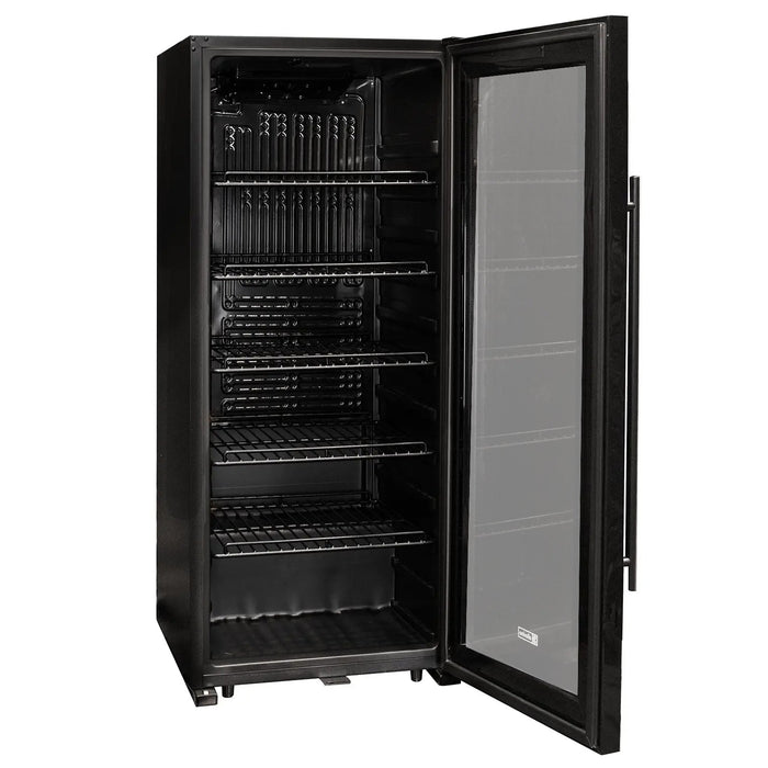 Allavino Contemporary 102 Bottle Single Zone Freestanding Wine Refrigerator with Black Glass Door