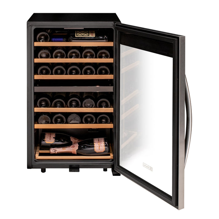 Allavino Cascina Series 28 Bottle Dual Zone Freestanding Wine Cooler Refrigerator with Stainless Steel Door