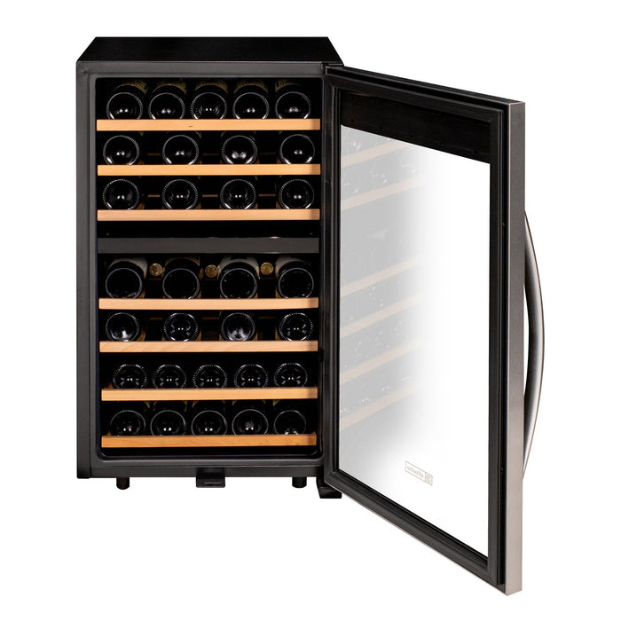 Allavino Cascina Series 43 Bottle Dual Zone Freestanding Wine Refrigerator Cooler with Stainless Steel Door