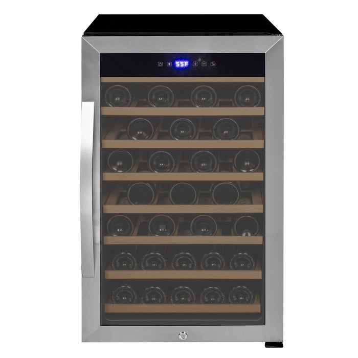 Allavino Cascina Series 50 Bottle Single Zone Freestanding Wine Cooler Refrigerator with Stainless Steel Door