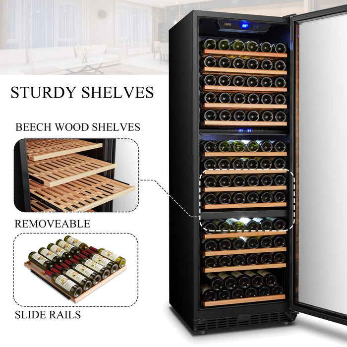 Lanbo 149 Bottle Triple Zone Wine Cooler