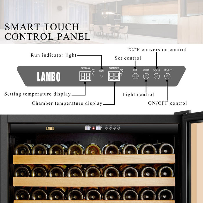 Lanbo 289 Bottle Single Zone Wine Cooler