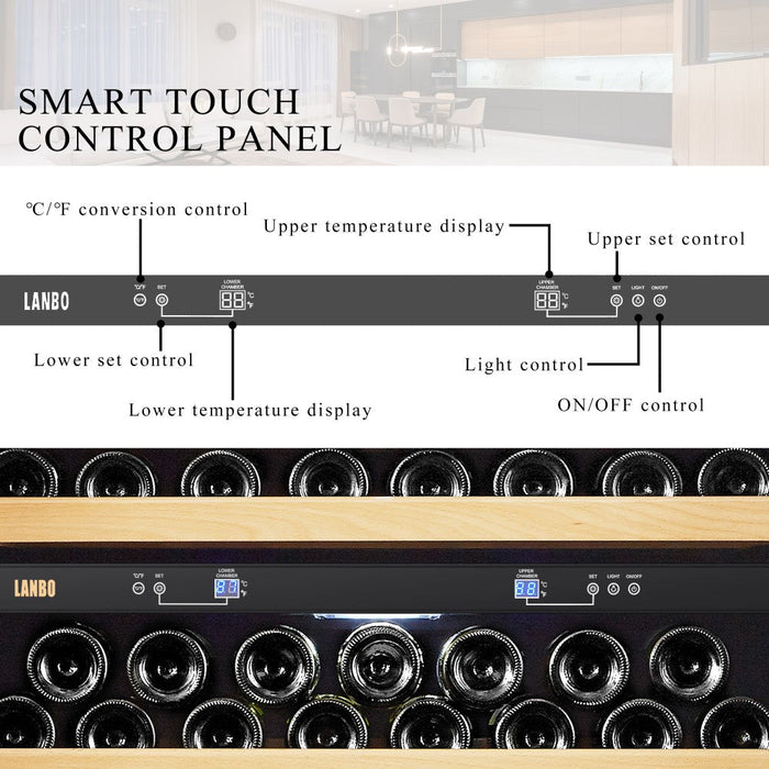 Lanbo Luxury 287 Bottle Dual Zone Wine Cooler