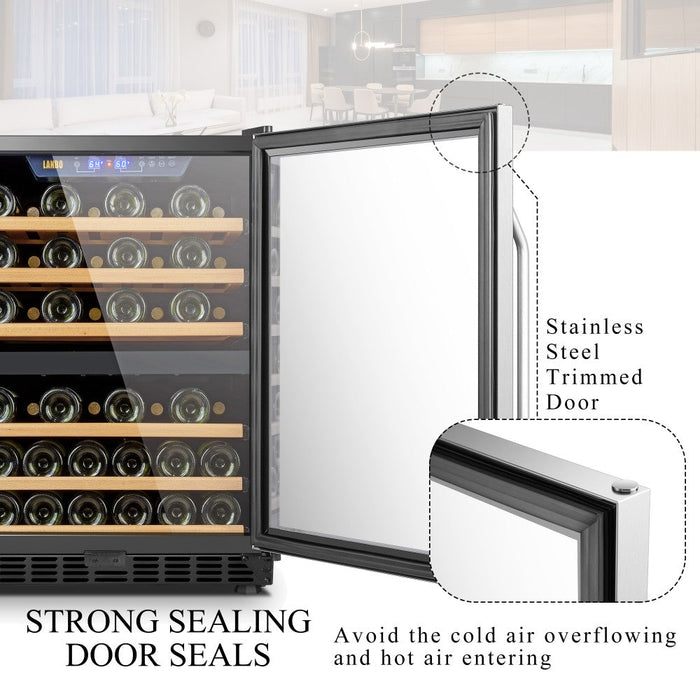 Lanbo 46 Bottle Dual Zone Wine Cooler