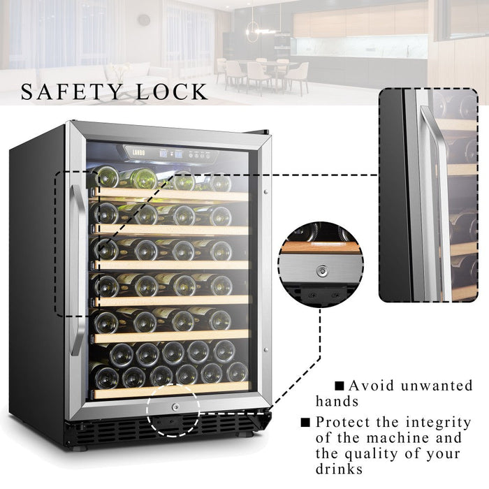 Lanbo 52 Bottle Single Zone Wine Cooler