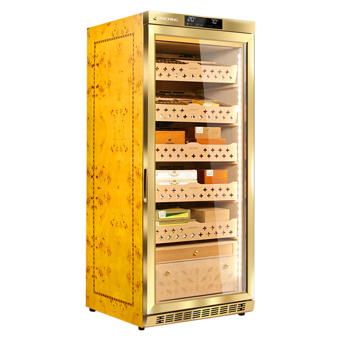 RACHING MON1800A Electric Cigar Humidor Cabinet 1200 Cigar Capacity